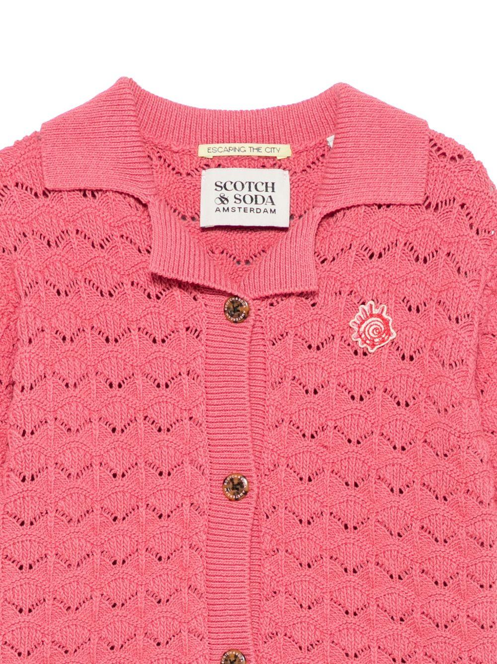 Camicia per bambina Scotch & Soda Kids rosa in maglia 179383 620 SCOTCH&SODA
