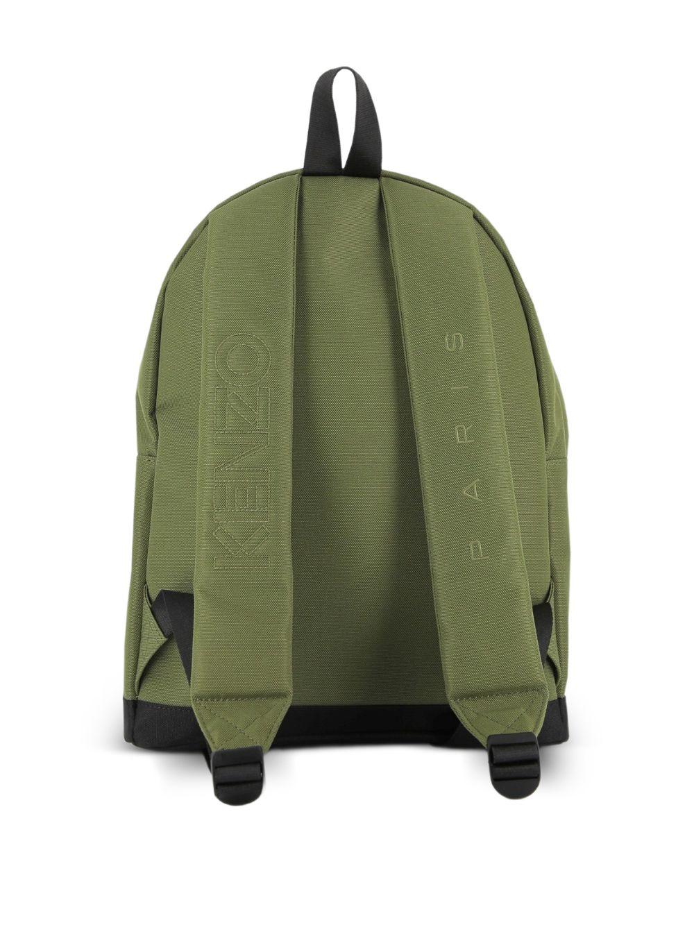 Zaino per bambini Kenzo Kids verde con caratteristico motivo Tigre K61836 64B KENZO KIDS