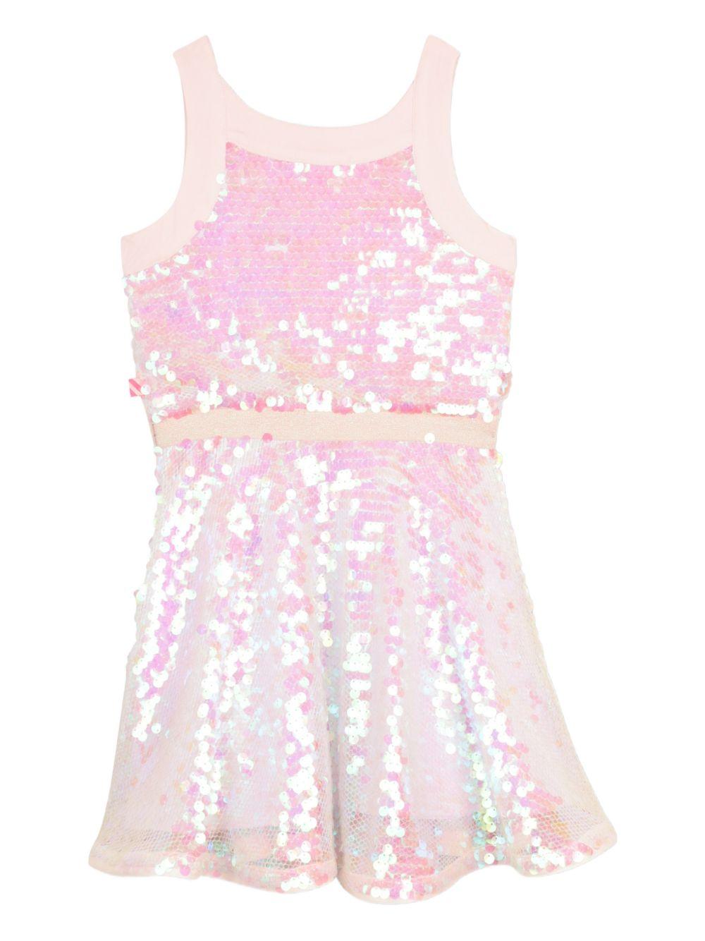 Abito smanicato per bambina Billieblush rosa con paillettes U21819 111 BILLIEBLUSH