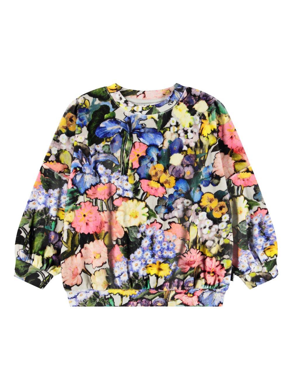 Felpa per bambina Molo multicolore a fiori 2W25J213 9384 MOLO