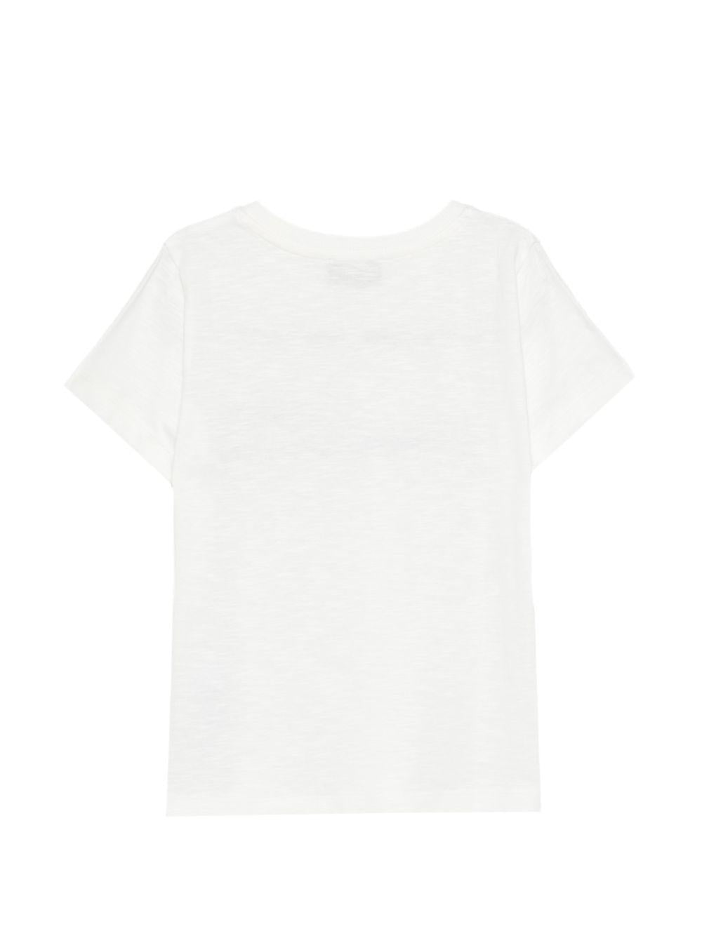 T-shirt per bambino Moschino Kids bianca con logo sul davanti HVM058LAA52 10063 MOSCHINO KIDS