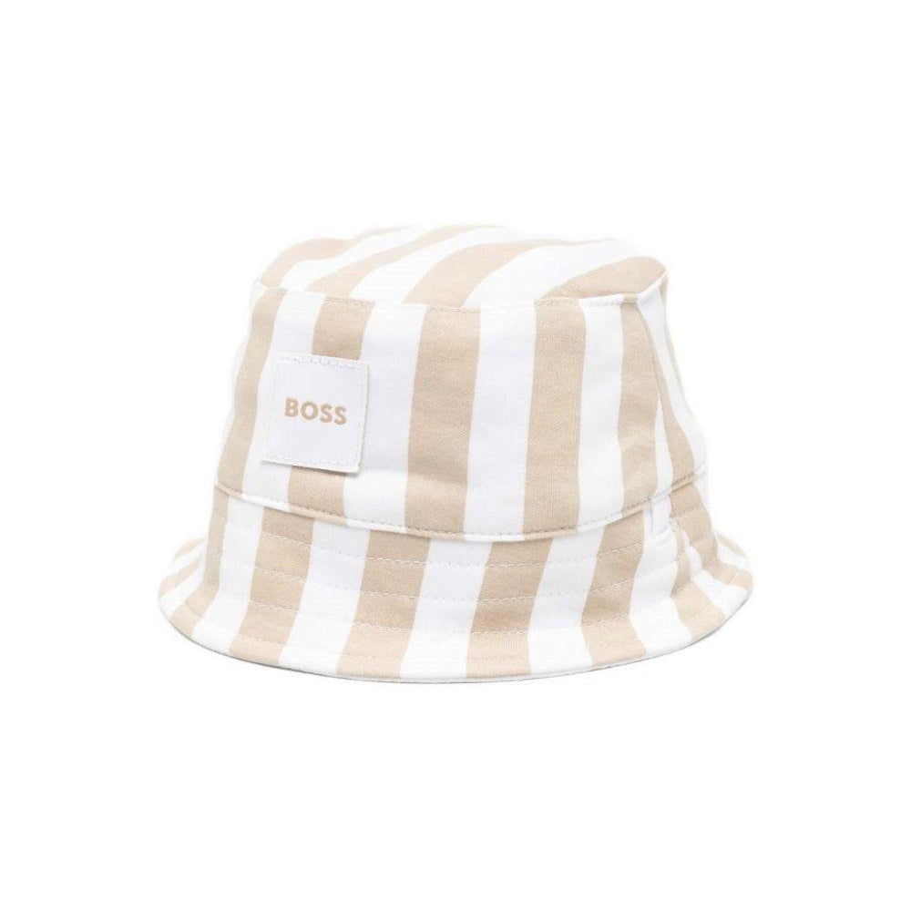 Cappello a pescatore per neonato Boss Kids beige con design a righe J53097 249 BOSS KIDS
