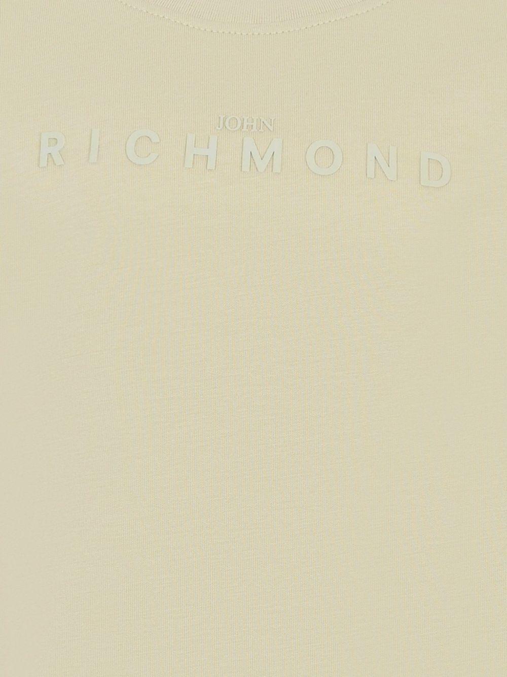 T-shirt per bambino John Richmond Junior beige con girocollo RBA25009TS GREY AGATE JOHN RICHMOND JUNIOR