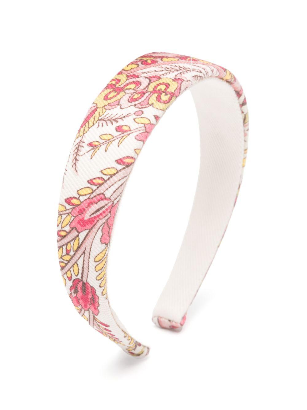 Cerchietto per capelli per bambina Etro Kids rosa con stampa floreale GY0A24 D0137 106RS ETRO KIDS