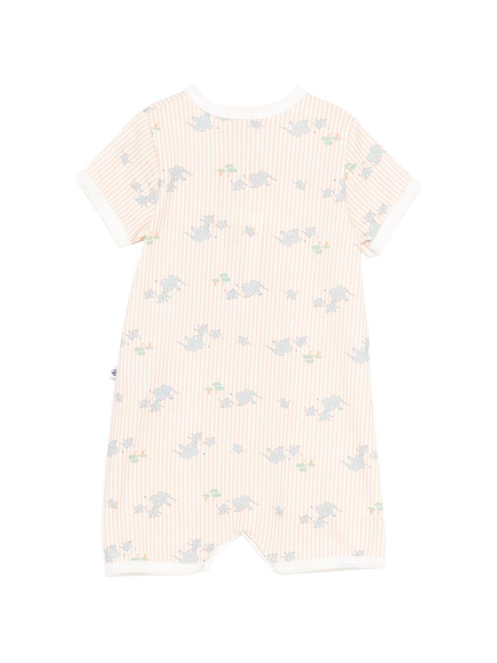 Tutina per neonato Petit Bateau arancione con design a righe verticali A0FIR 01 PETIT BATEAU KIDS