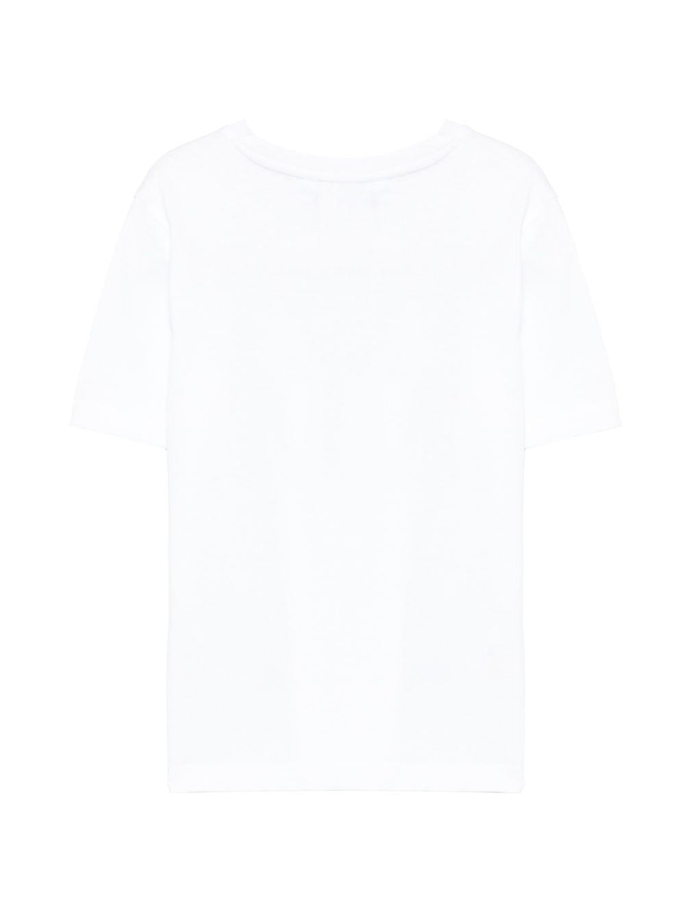 T-shirt per bambino Boss Kidswear bianco con logo sul davanti J52989 10P BOSS KIDS