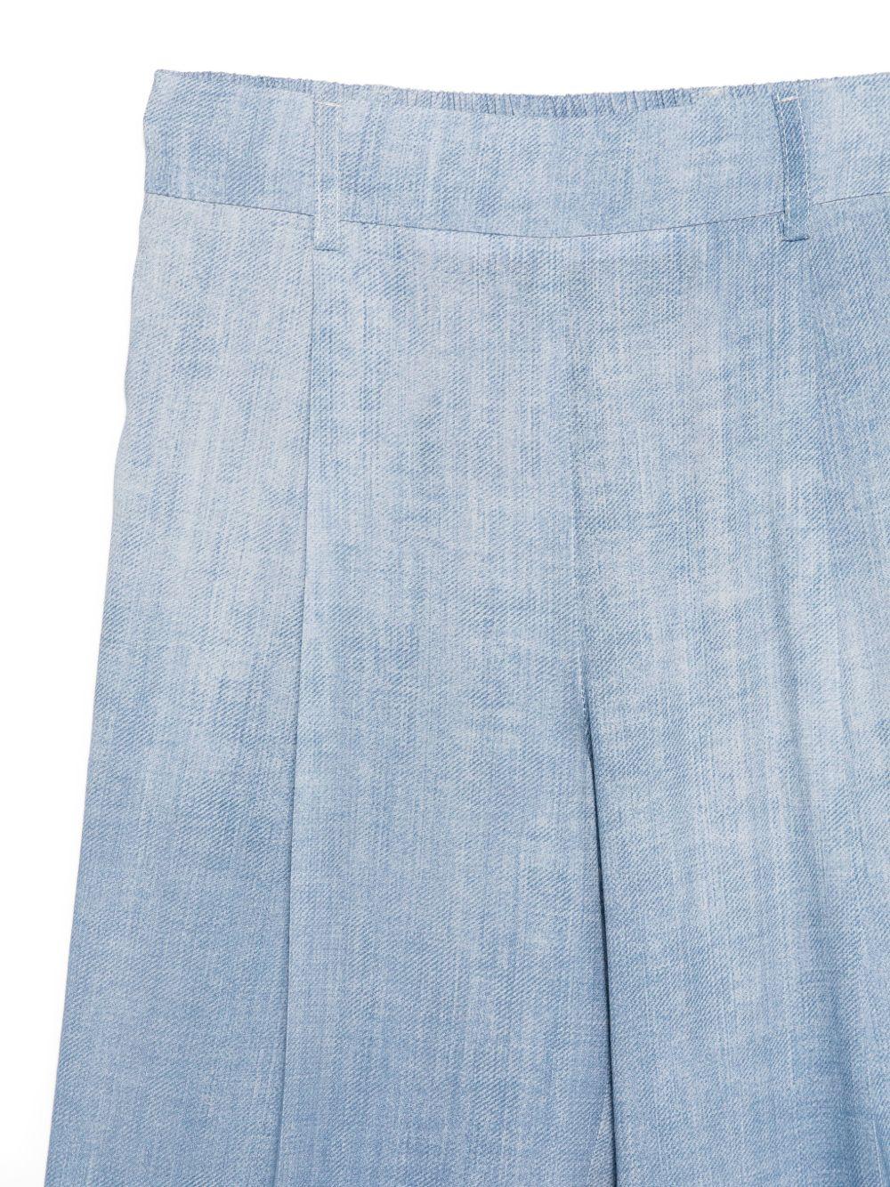 Pantaloni per bambina Ermanno Scervino Junior azzurri con pieghe frontali Z1G404 7658 0062 ERMANNO SCERVINO KIDS