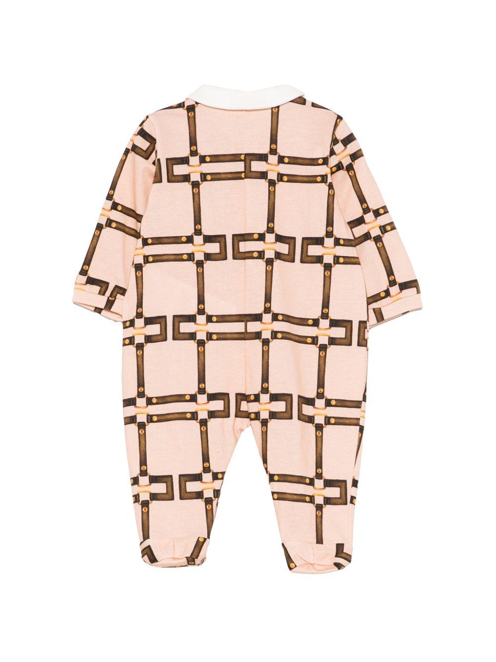 Tutina per neonata elisabetta Franchi La Mia Bambina rosa con motivo geometrico ENTU1510JFE01 D981 ElISABETTA FRANCHI KIDS
