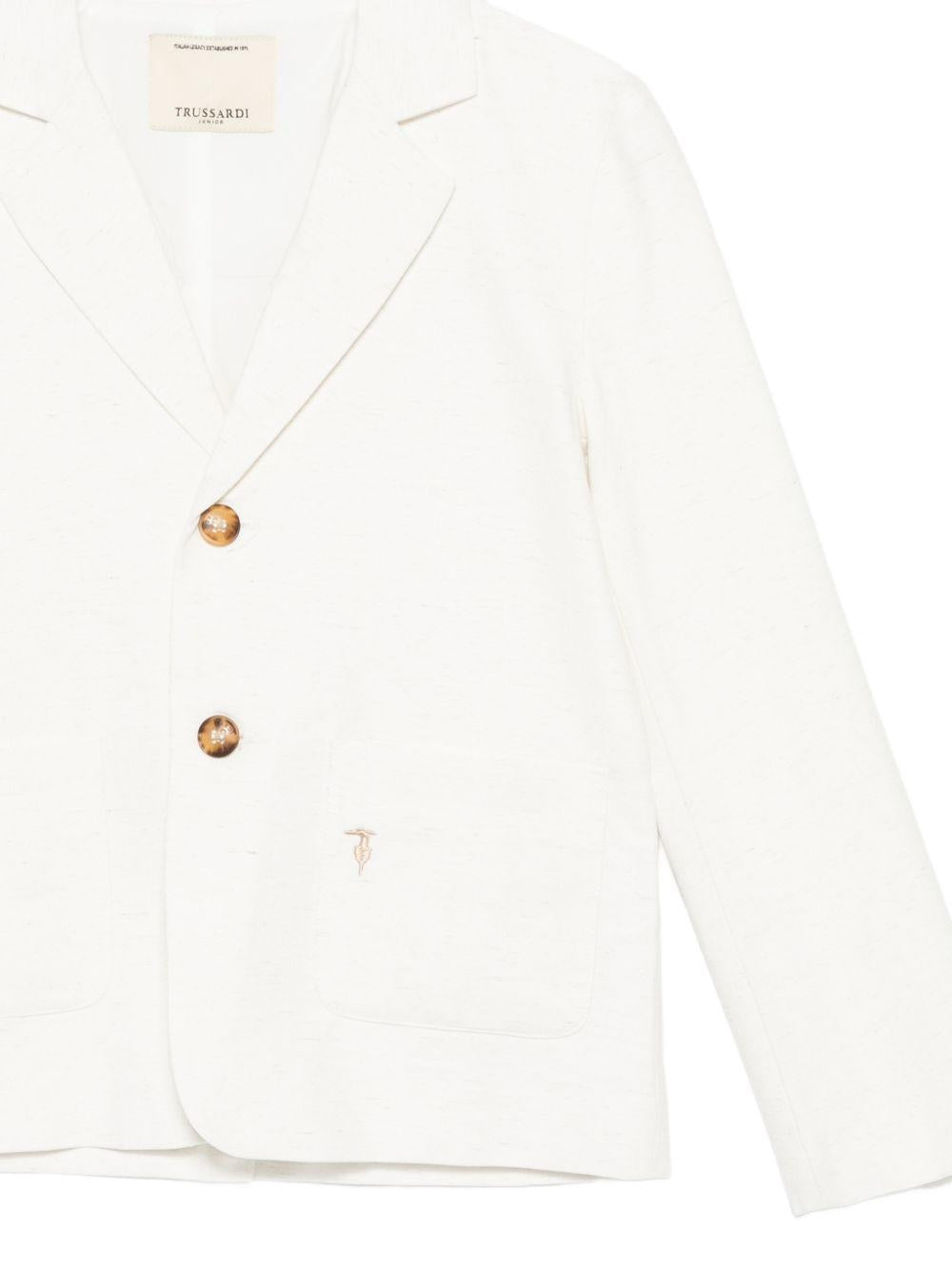 Giacca per bambino Trussardi Junior beige con revers classici TBP26138GC BEIGE N.E. TRUSSARDI KIDS