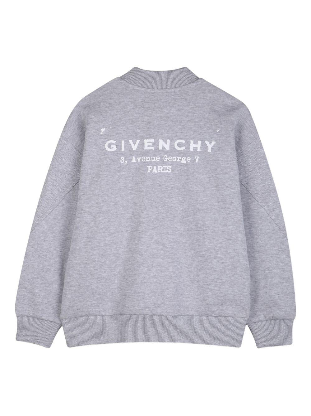 Felpa per bambino Givenchy Kids grigia con logo sul retro H31101 A01 GIVENCHY KIDS
