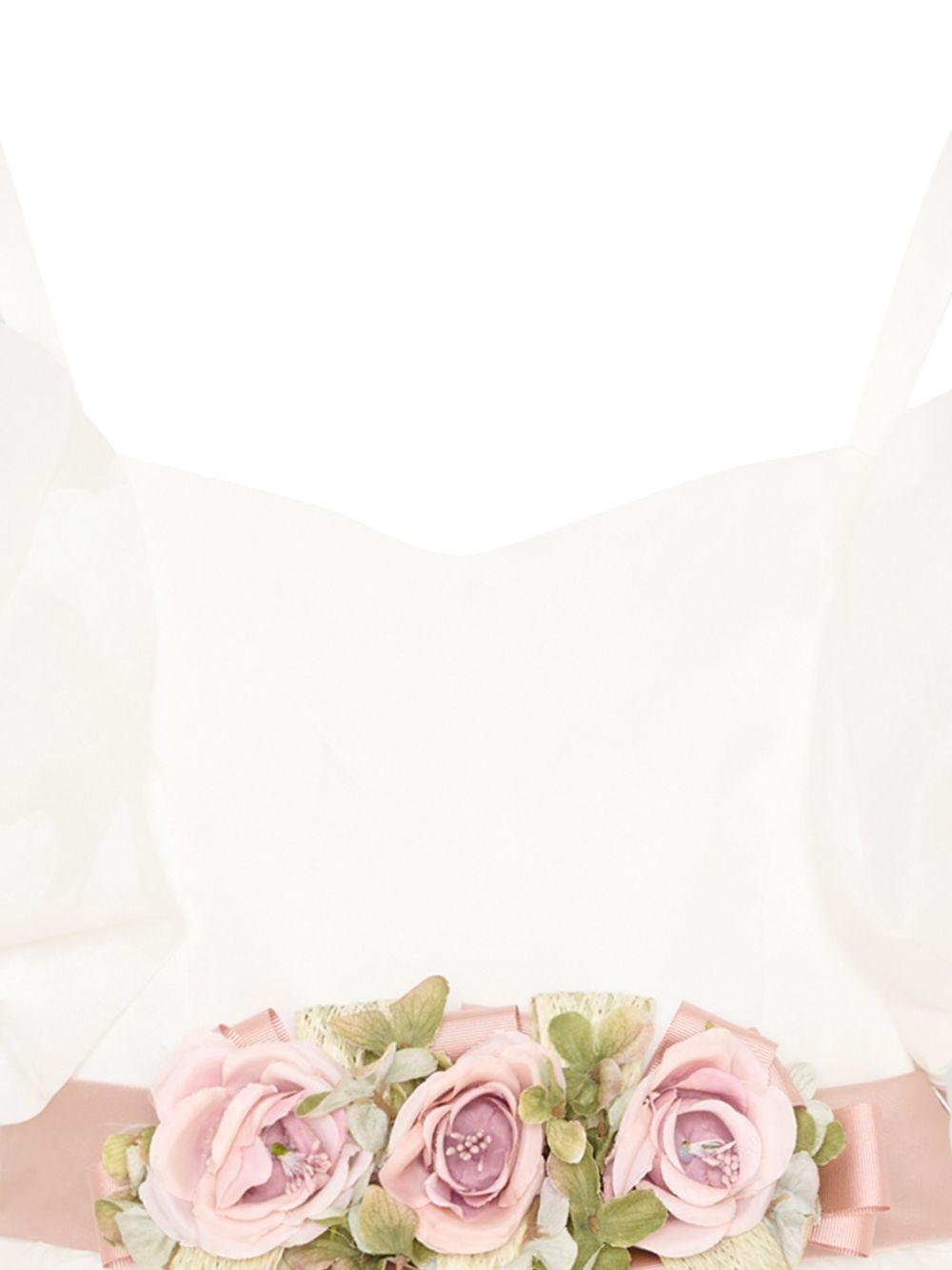 Abito per bambina Colorichiari beige con dettaglio fiori FL108479 4907 1583 COLORICHIARI KIDS