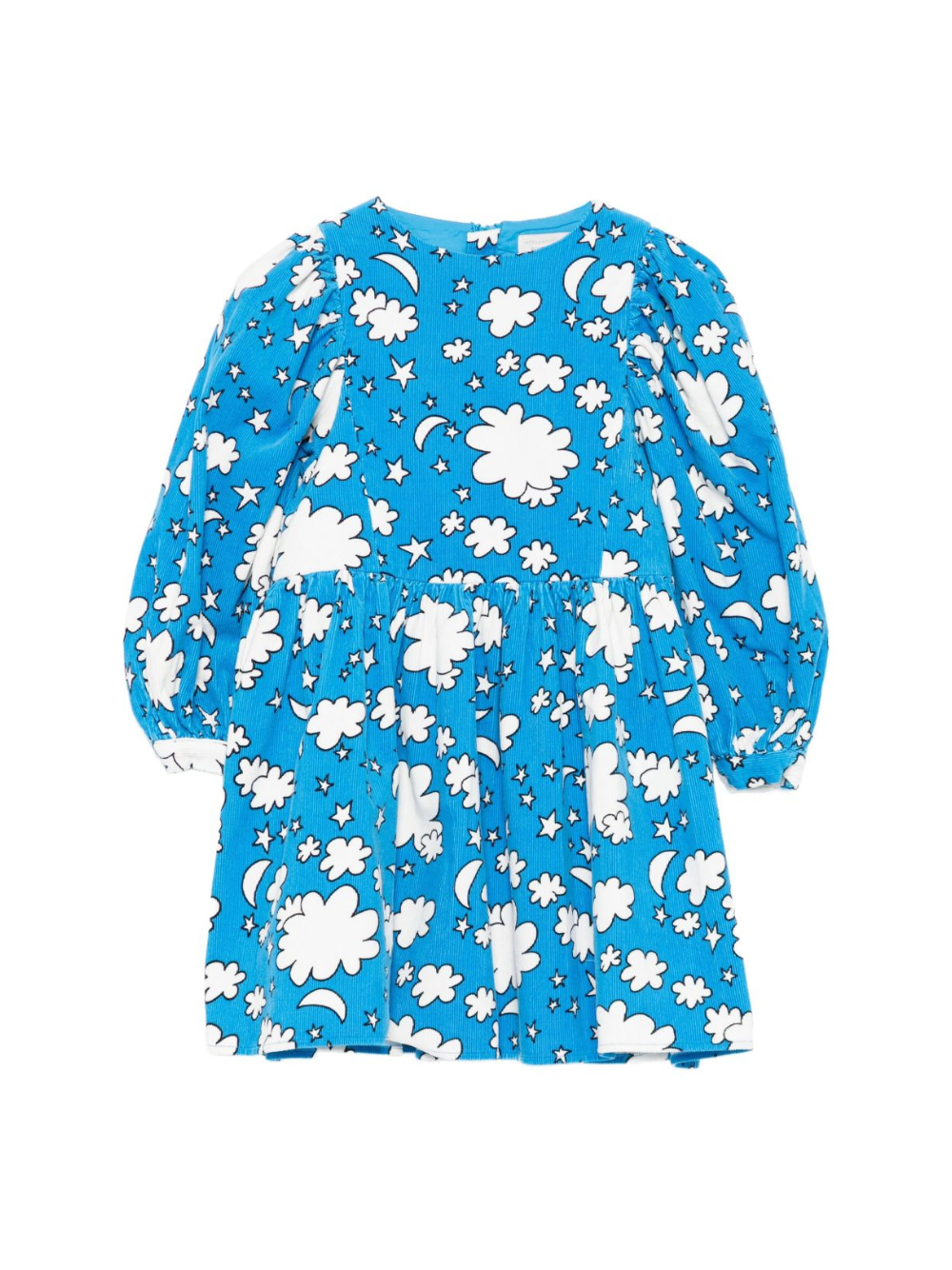 Abito per bambina Stella McCartney Kids azzurro con stampa con nuvole e stelle TX1B90 Z3081 644MC STELLA McCARTNEY KIDS
