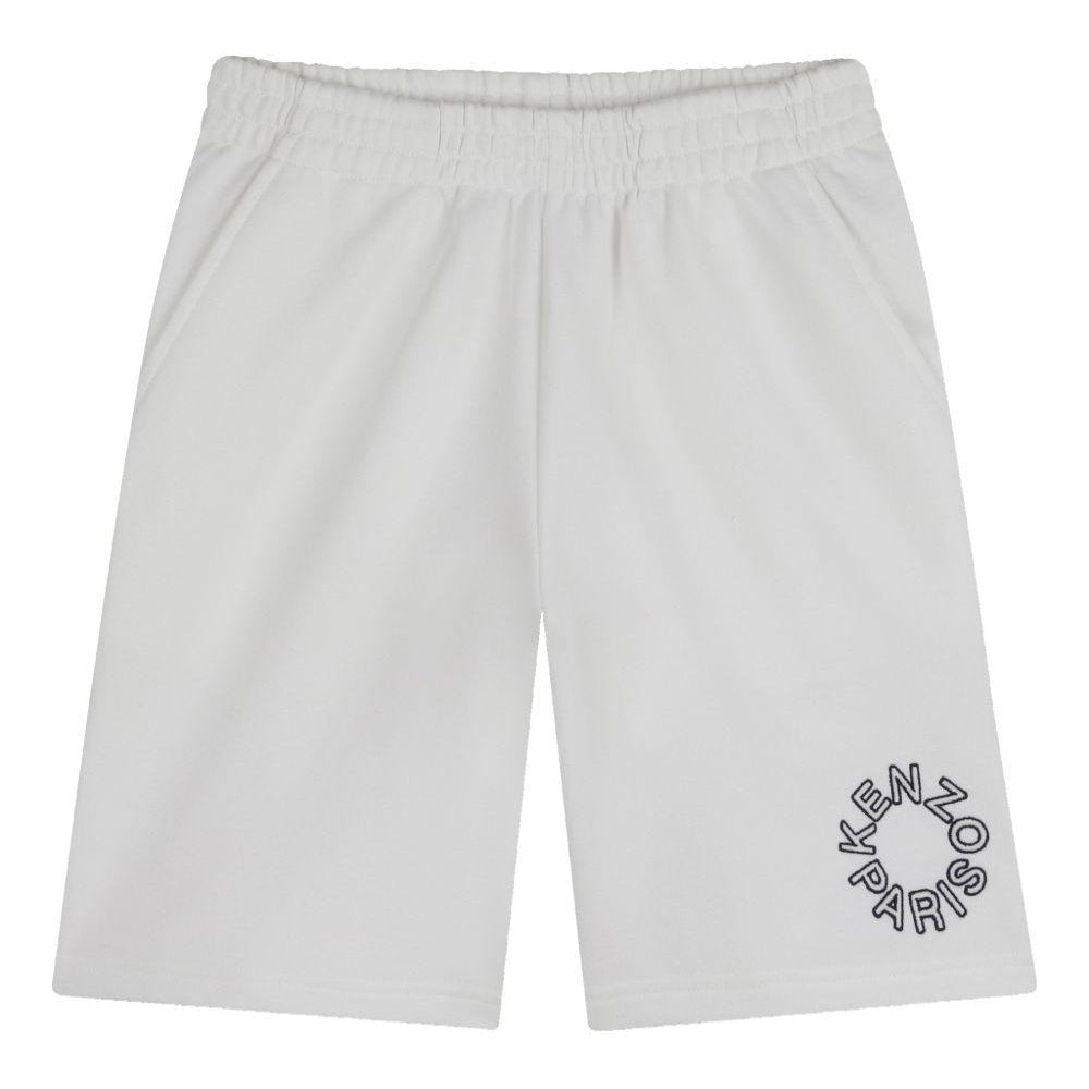 Shorts per bambino Kenzo Kids bianco con stampa logo K61696 117 KENZO KIDS