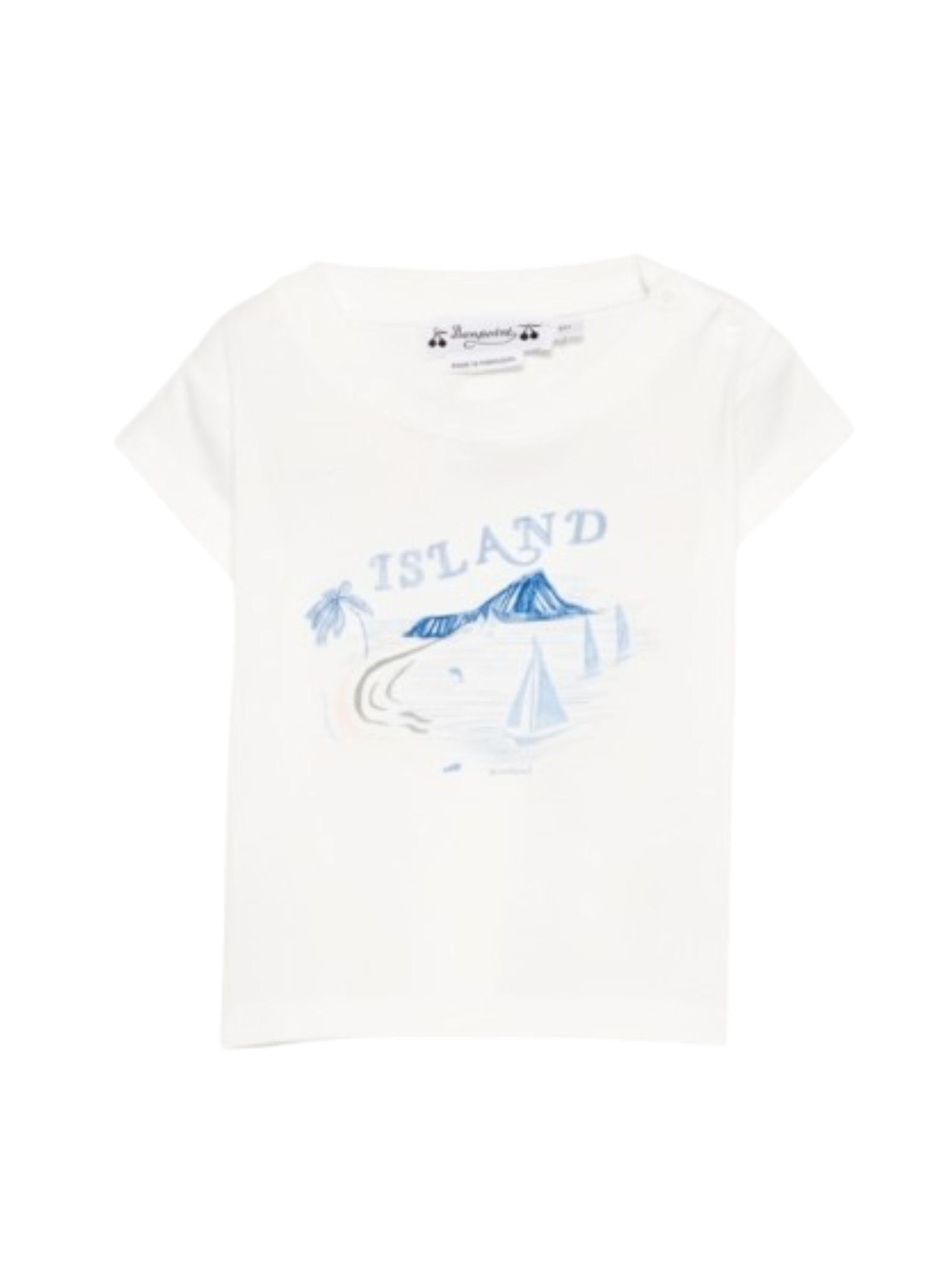 T-shirt Tom per neonato Bonpoint bianco con stampa grafica sul davanti S06YTSK00006 102 BONPOINT KIDS