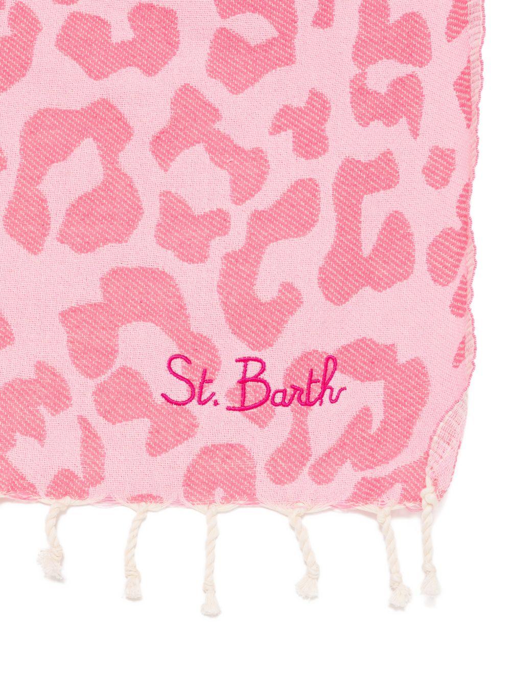 Telo mare MC2 Saint Barth rosa con motivo animalier FOUT009 02713L MC2 ST. BARTH KIDS