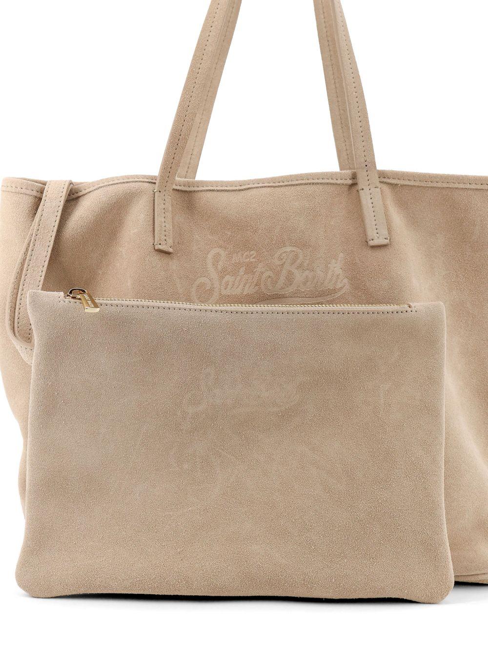 Borsa City MC2 Saint Barth beige con logo tono su tono CB0003 00102L MC2 ST. BARTH KIDS