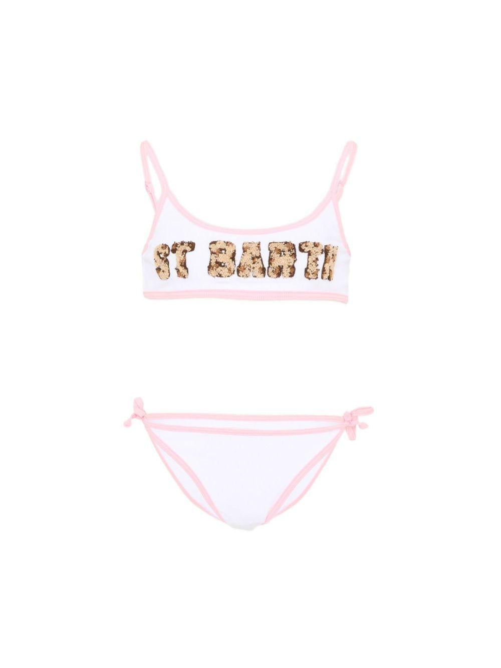 Costume da bagno per bambina MC2 Saint barth Kids bianco con laccetti JAI0002 03209L MC2 ST. BARTH KIDS