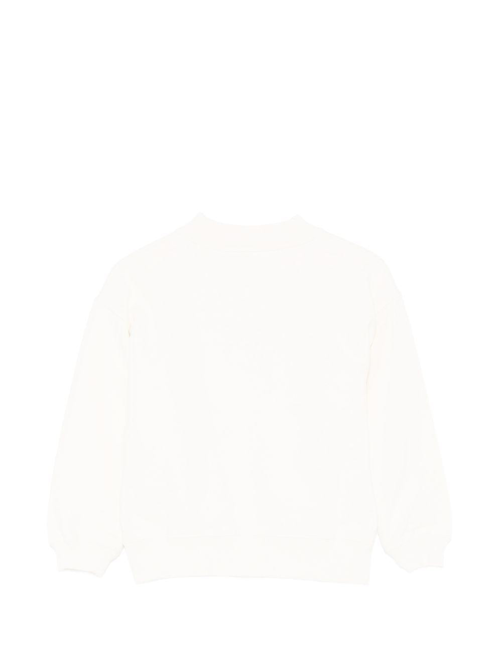 Felpa per bambina Bonpoint bianco sporco con stampa grafica S06GSWK00012 103 BONPOINT KIDS