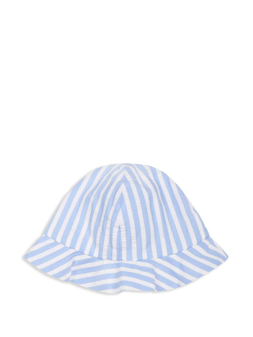 Cappello bucket con ricamo per neonata Dolce & Gabbana Kids azzurro con tesa stretta e bassa LN5H61 FR50R S8051 DOLCE & GABBANA KIDS