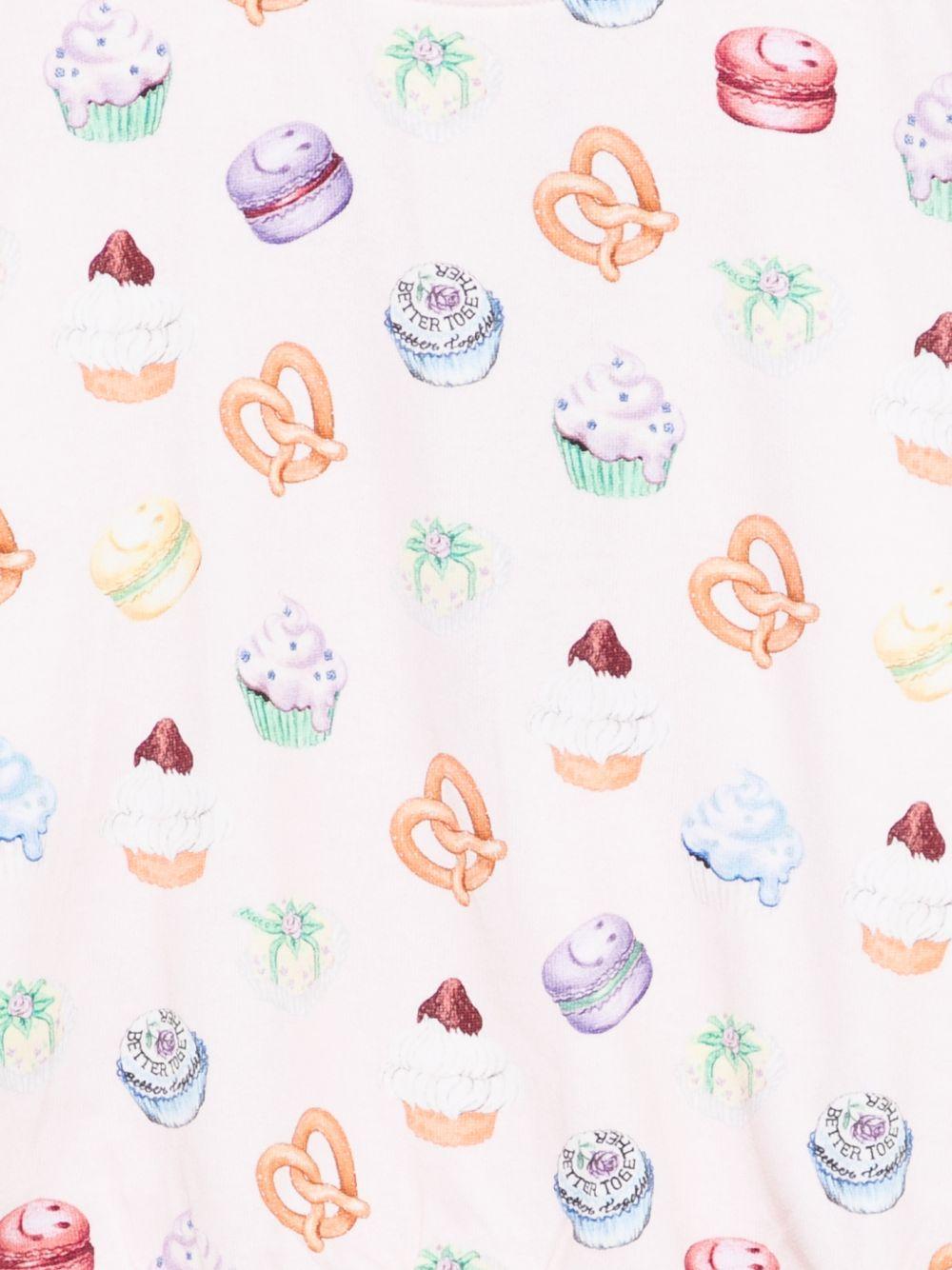 Felpa per bambina Molo beige con stampa grafica all-over 2S26J213 9542 MOLO