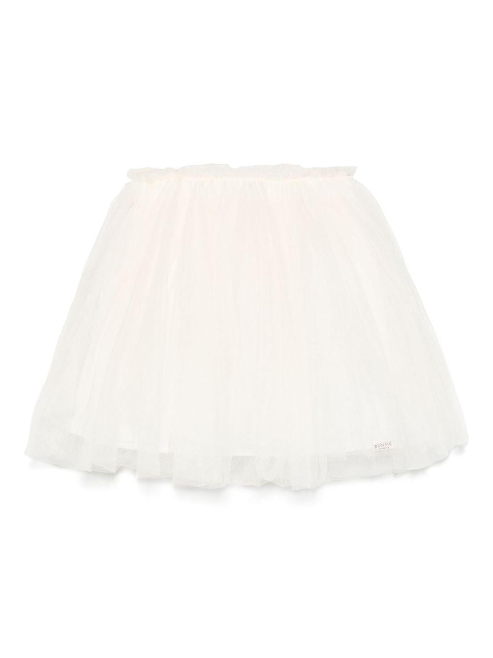 Gonna per bambina Donsje stile tutù Pien beige con dettagli in tulle 4035400 00104 DONSJE