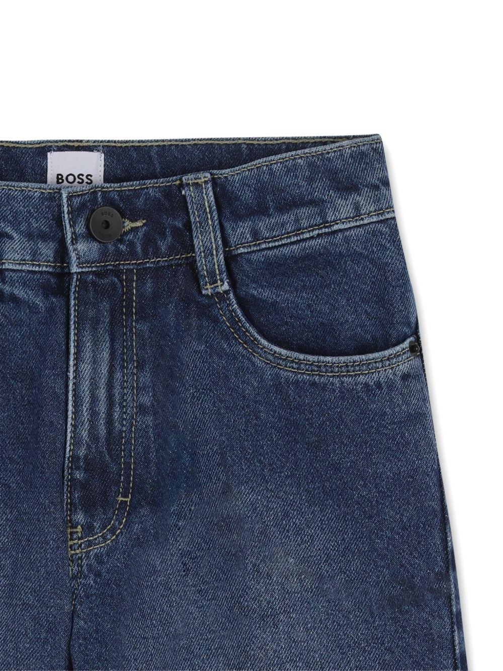 Shorts per bambino Boss Kids in denim con tasche J53086 Z25 BOSS KIDS