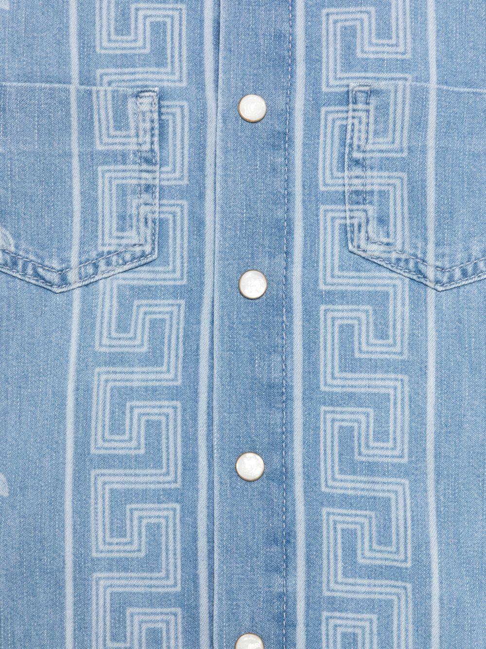 Camicia per bambino Versace Kids Medusa in denim con stampa 10182581A13070 1D190 VERSACE KIDS