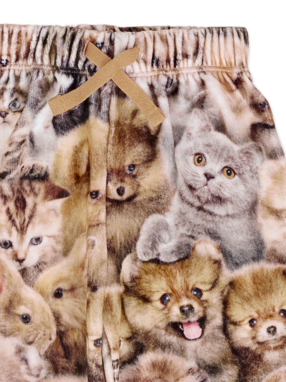 Pantaloni per neonato Molo marrone con stampa con animali 4W25I207 9377 MOLO