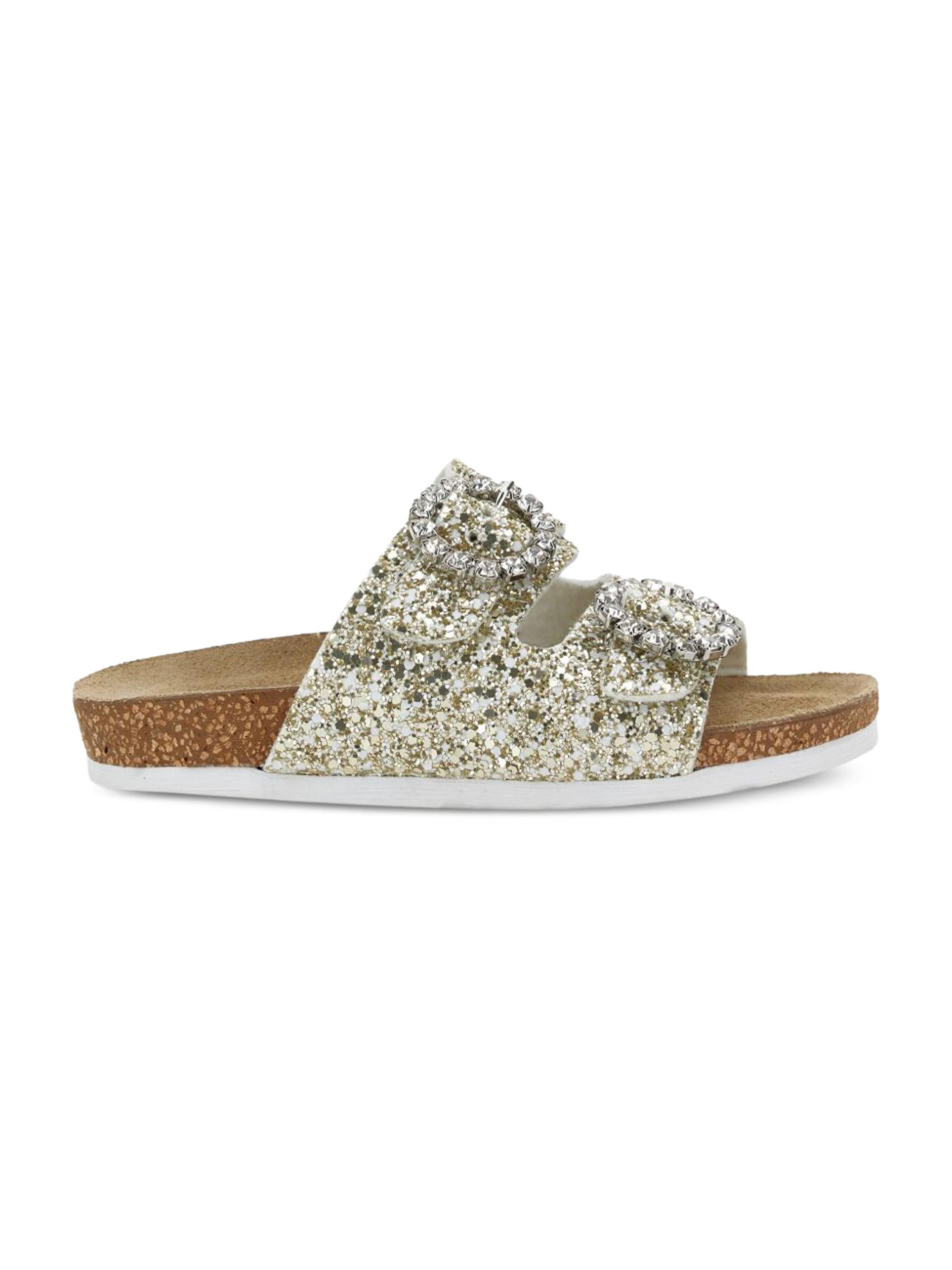 Slippers per bambina Monnalisa oro con fibbia 87G005 7714 G070 MONNALISA KIDS
