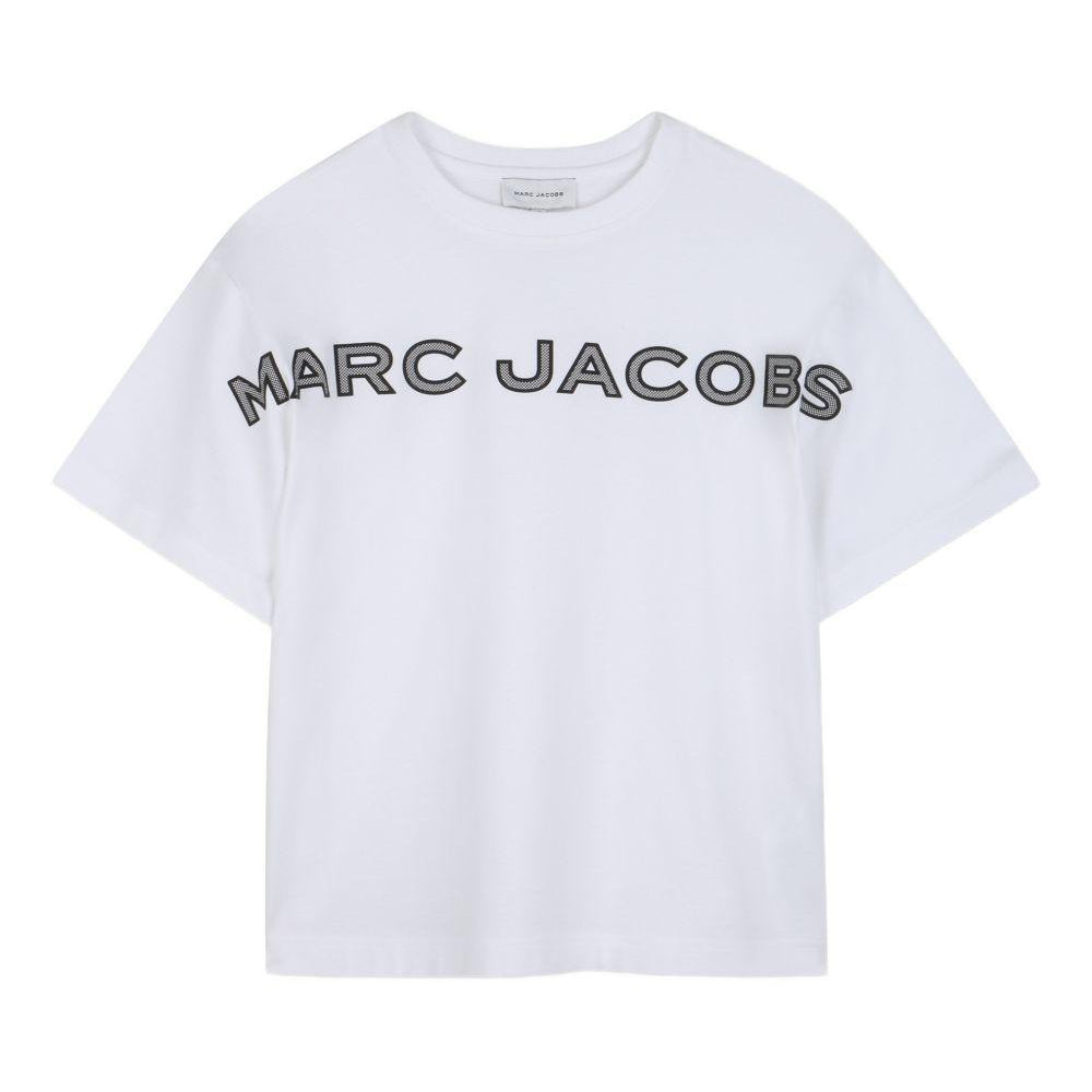 T-shirt per bambino The Marc Jacobs Kids bianca con stampa logo W60766 10P THE MARC JACOBS KIDS