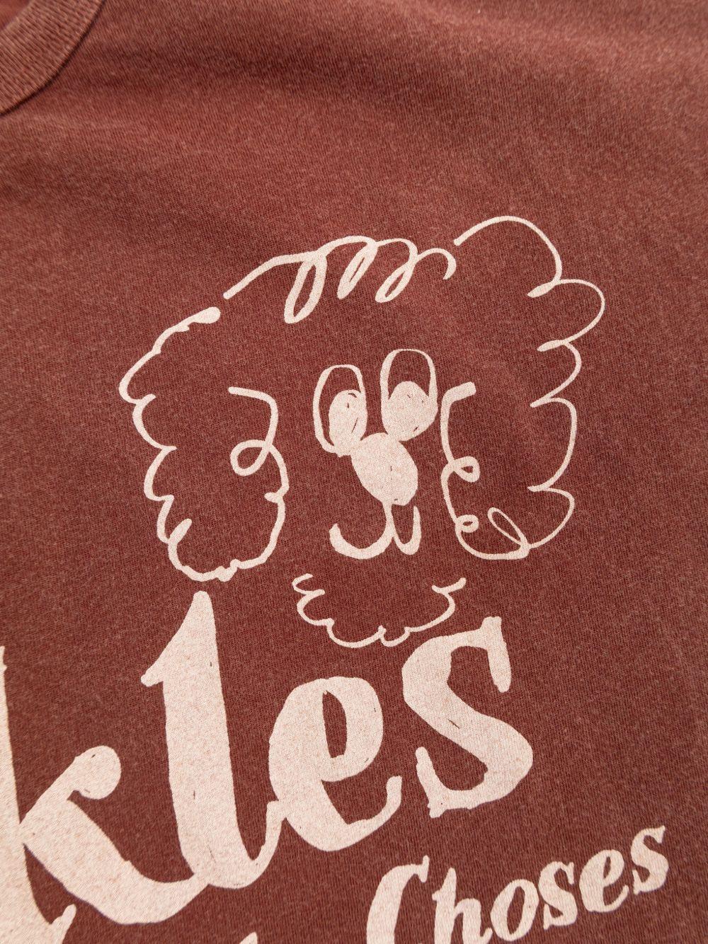T-shirt per bambino Bobo Choses marrone con stampa grafica Mr. Pickles B126AC005 211 BOBO CHOSES KIDS