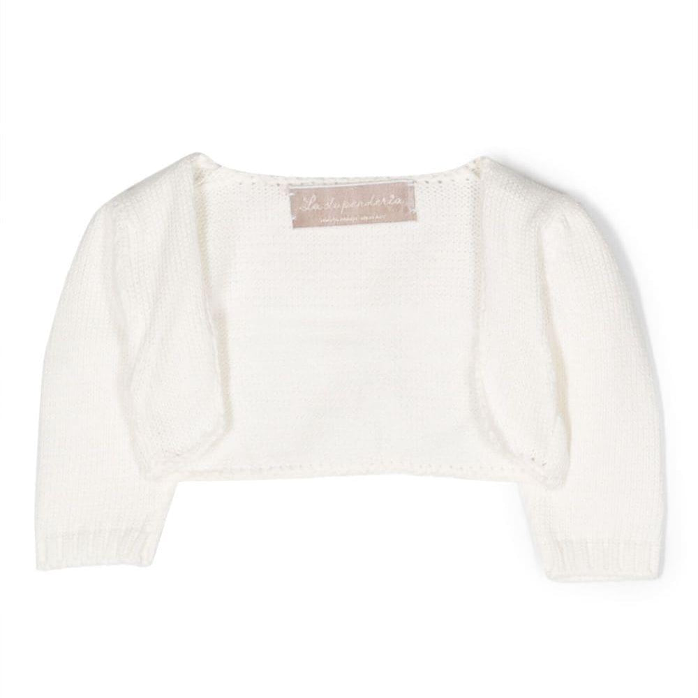 Cardigan per neonata La Stupenderia bianco modello crop SJSS72 102 LA STUPENDERIA KIDS