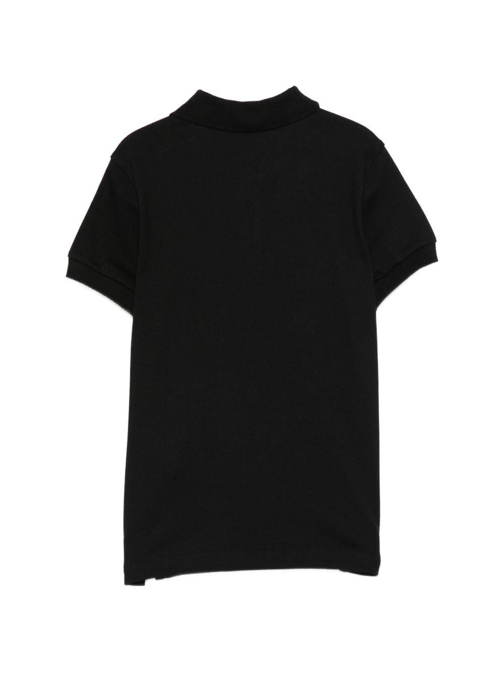 T-shirt per bambino Moschino Kids nera con logo sul davanti HSM03YLFA09 60100 MOSCHINO KIDS