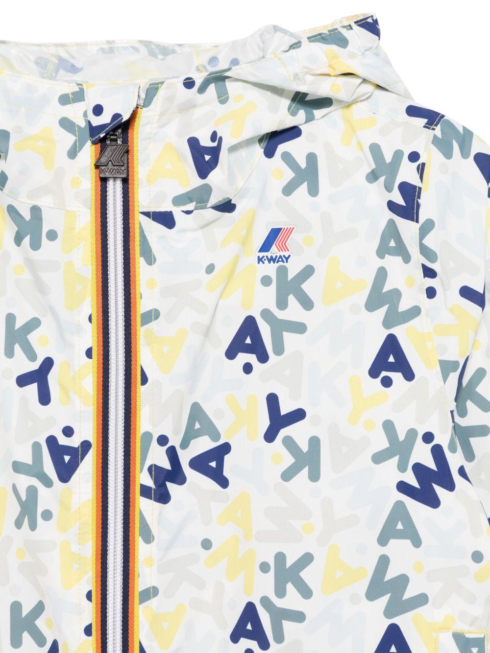 Giubbino Le Vrai per bambino K Way Kids bianco con cappuccio ampio K2148SW A01 K-WAY KIDS