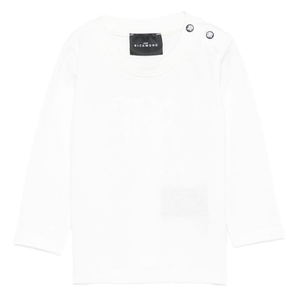 T-shirt per neonati John Richmond Junior bianco con maniche lunghe RIA25004TS OFF-WHITE JOHN RICHMOND JUNIOR