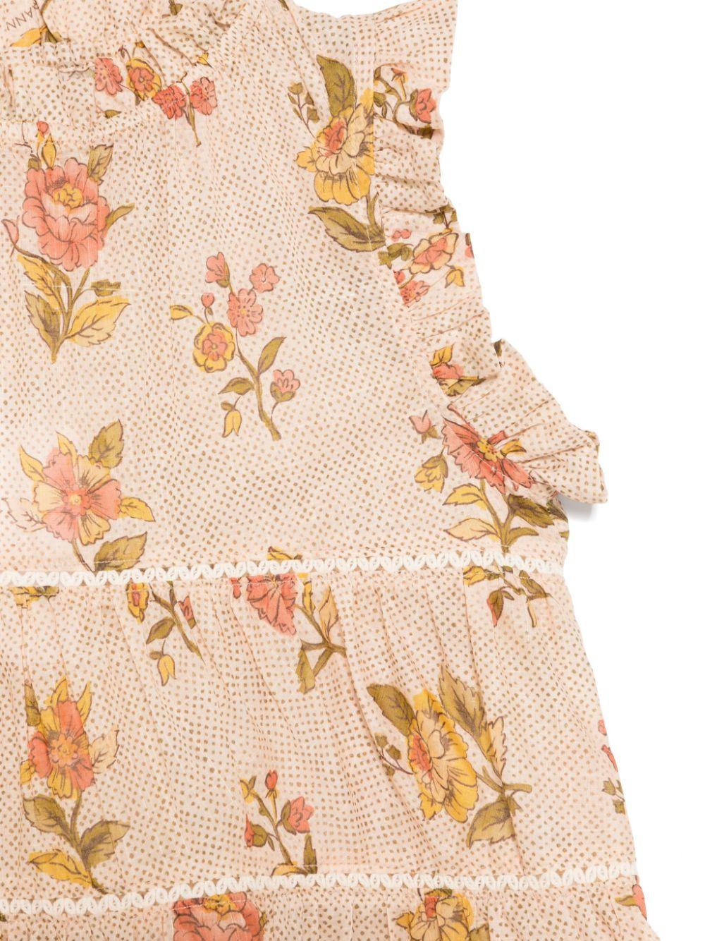 Blusa per bambina Zimmermann Kids beige con stampa floreale 1249TR S253 ZIMMERMANN KIDS