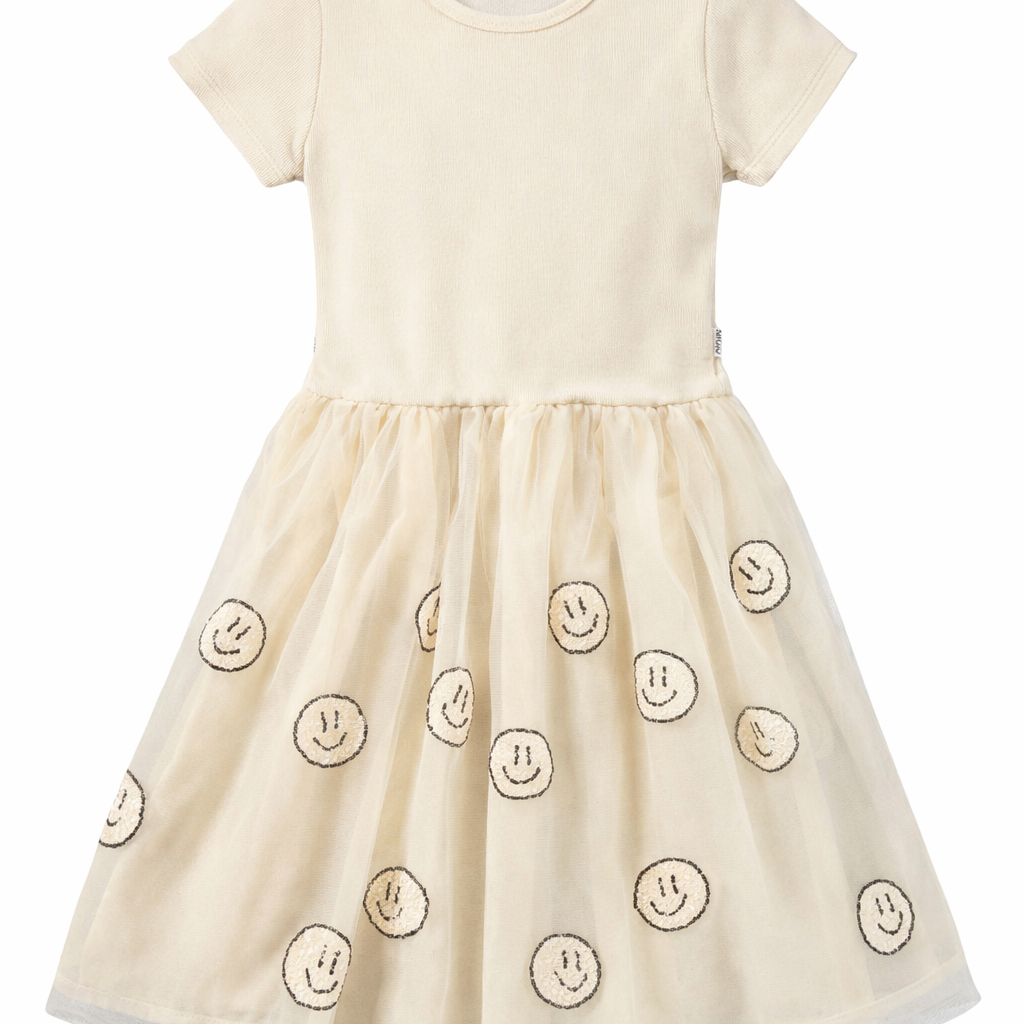Abito Cyrusila per bambina Molo beige con decorazione in paillettes 2S26E131 8894 MOLO KIDS