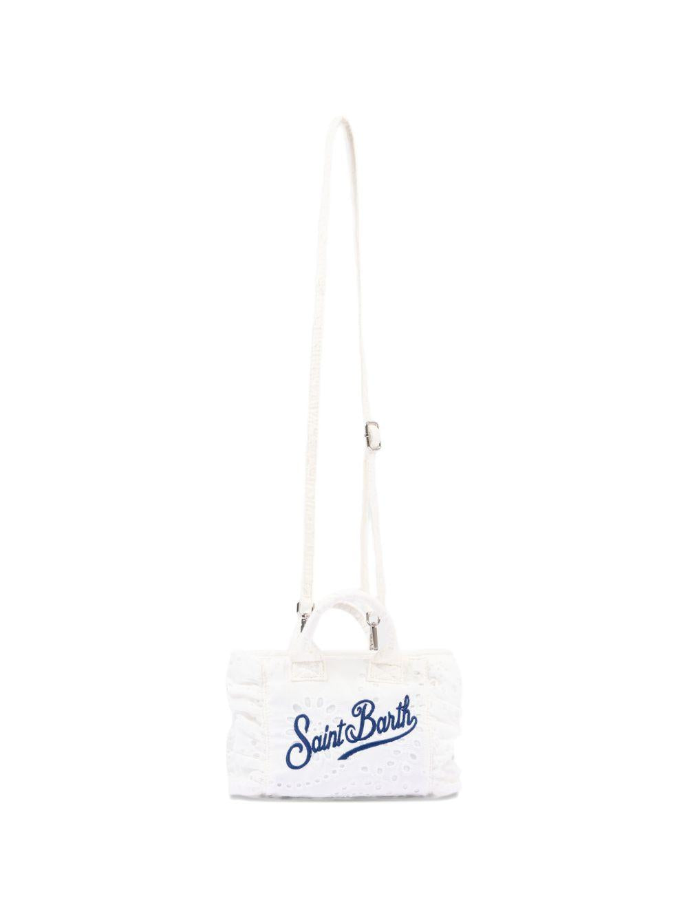 Borsa Vanity Mini MC2 Saint Barth bianca in pizzo sangallo VAMI018 00434L MC2 ST. BARTH KIDS