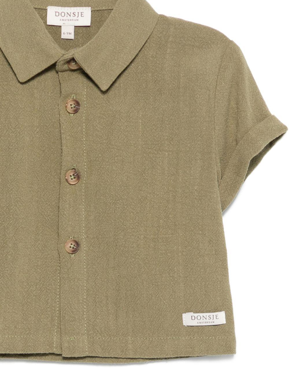 Camicia per neonato Donsje verde con design a colletto 4099500 00116 DONSJE KIDS