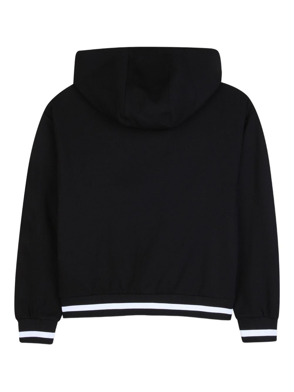 Felpa per bambino DKNY Kids nera con cappuccio D62561 09B DKNY KIDS