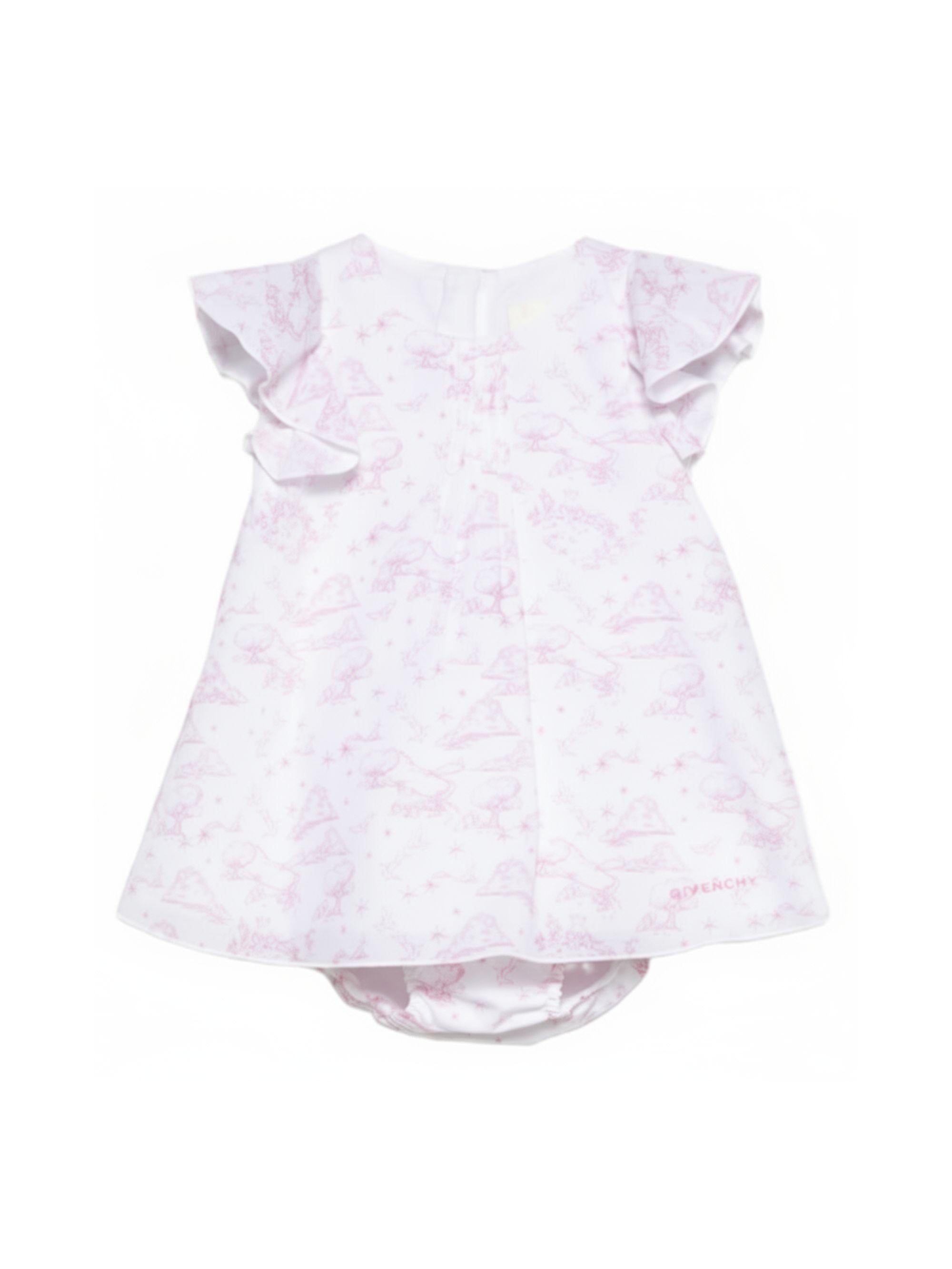 Abito per neonata Givenchy Kids bianco con stampa grafica all-over H31271 N54 GIVENCHY KIDS