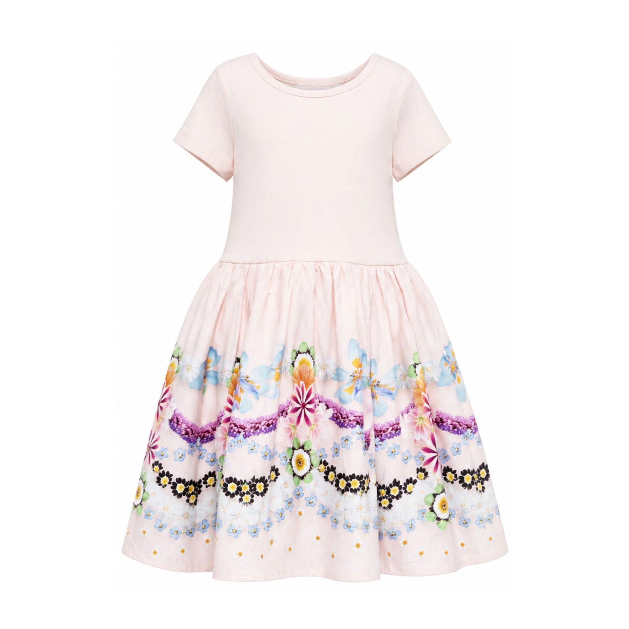 Abito per bambina Molo rosa con stampa floreale 2S26E102 5234 MOLO KIDS