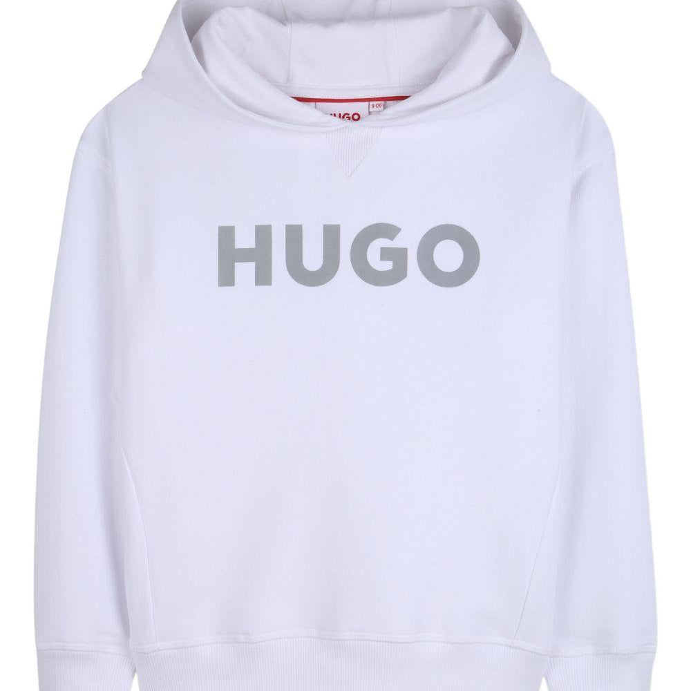 Felpa per bambino Hugo Kids bianca con logo sul davanti G01007 10P Hugo KIDS