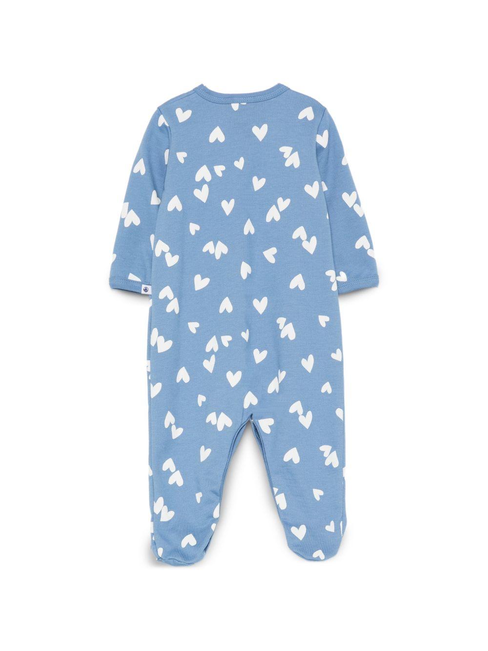 Tutina per neonato Petit Bateau Kids blu con stampa grafica cuori A0GH8 01 PETIT BATEAU KIDS