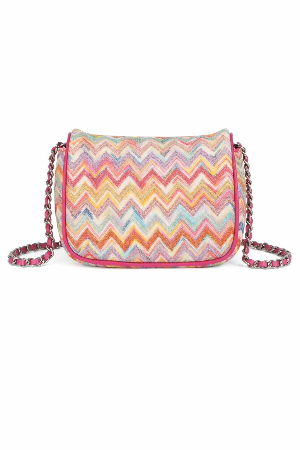 Borsa a tracolla per bambina Missoni Kids multicolore con motivo a zig-zag MY0B28 Q0107 999 MISSONI KIDS