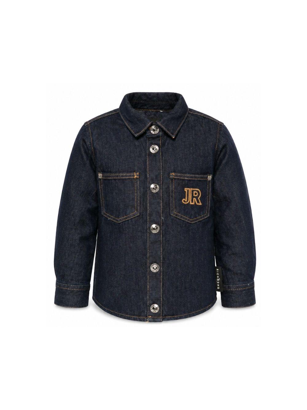 Camicia per bambino John Richmond Junior in denim con tasche applicate RBP26209CA DENIM RAW JOHN RICHMOND JUNIOR