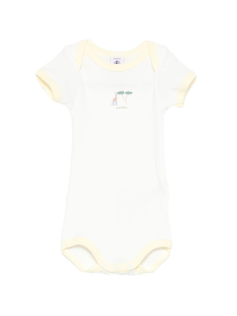 Set 3 pezzi per neonato Petit Bateau bianche a maniche corte A0FOV 00 PETIT BATEAU KIDS