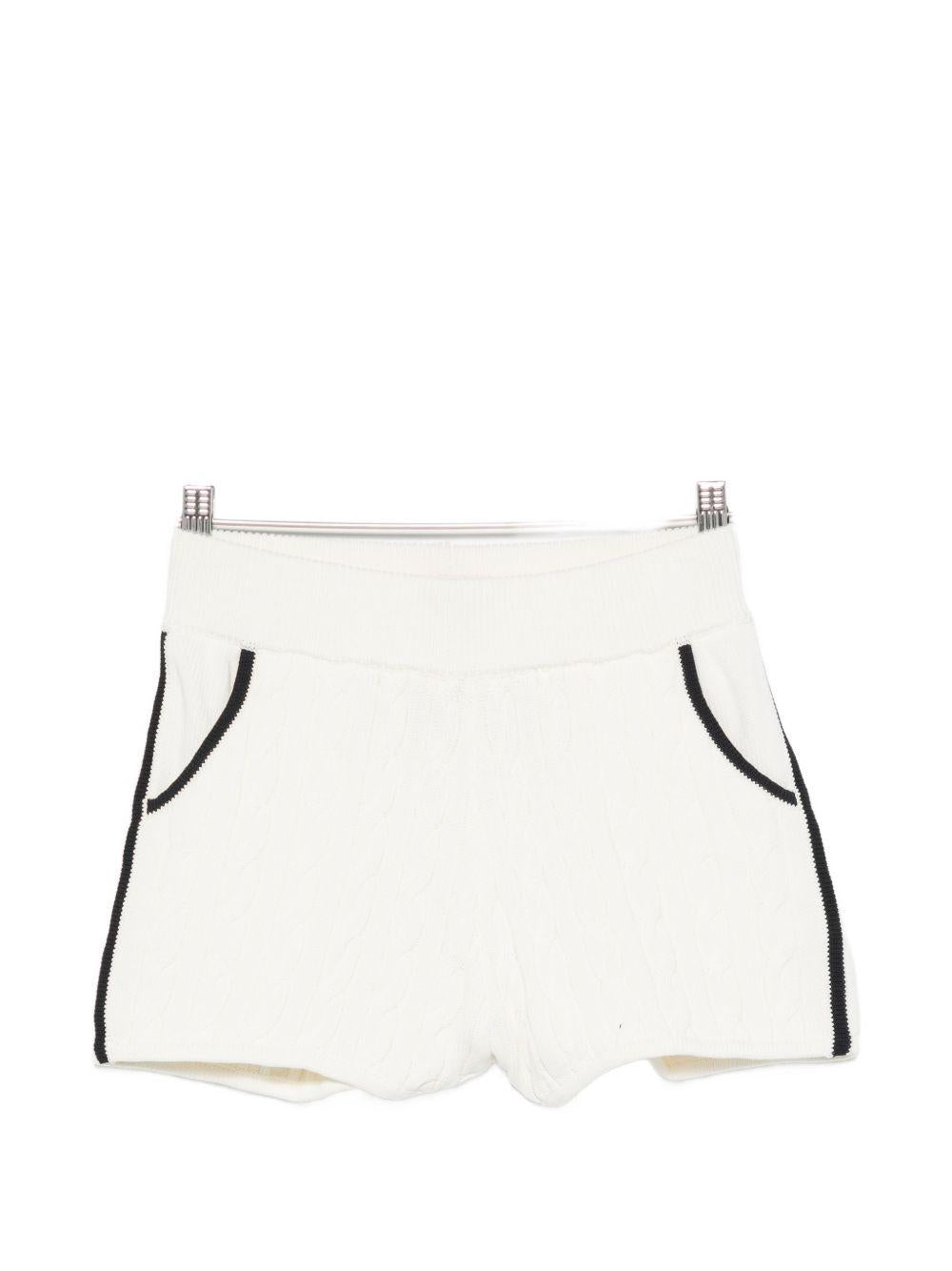 Shorts per donna MC2 Saint Barth bianco con bordo a contrasto TJA0001 00100L MC2 ST. BARTH
