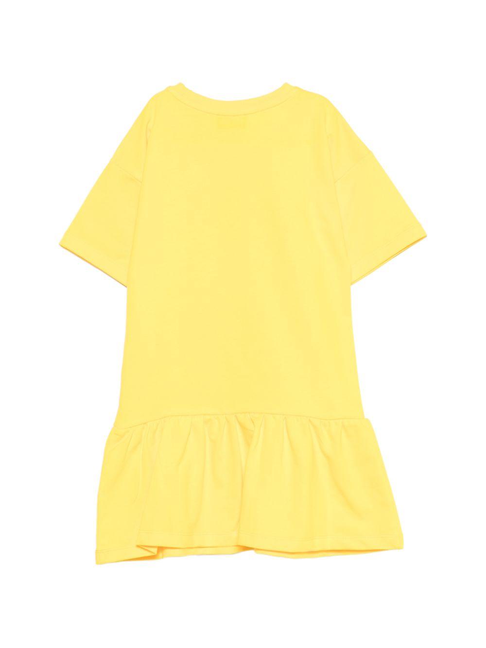 Abito da bambina Moschino Kids giallo con stampa orsetto HDV0HLLCA19 50577 MOSCHINO KIDS
