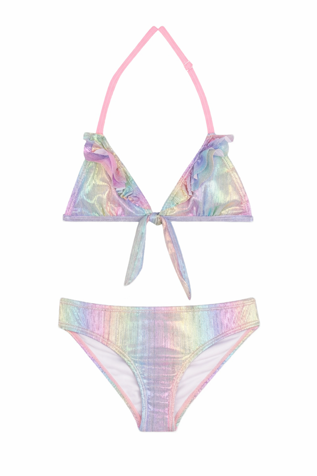 Bikini per bambina Billieblush multicolore con dettaglio ruches U21974 Z41 BILLIEBLUSH KIDS